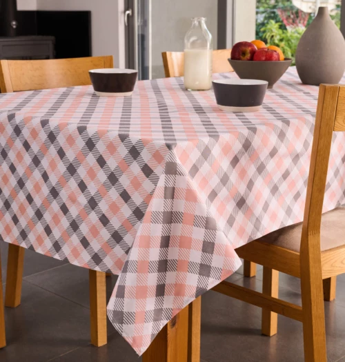 Τραπεζομάντηλα Κουζίνας Quadri - Peach, 140x140cm