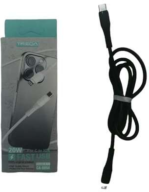 Καλώδιο Γρήγορης Φόρτισης και Μεταφοράς Δεδομένων 1m Type-c σε LIGHTNING 20W Treqa CA-8854 Λευκό, Μαύρο, Ροζ, Μωβ