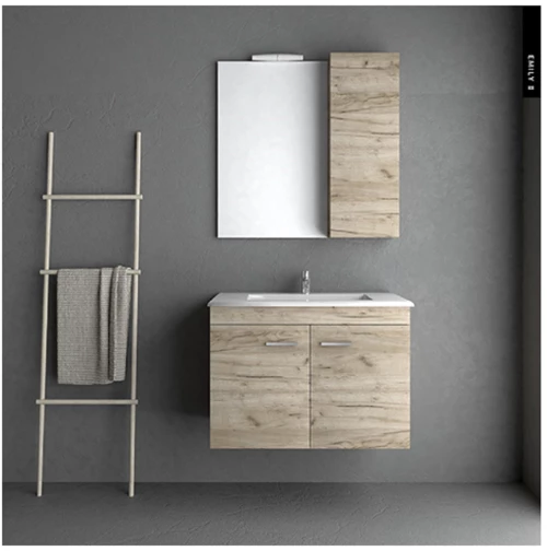 Κρεμαστό Έπιπλο Μπάνιου Emily 2 MDF 80cm
