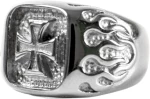 Ατσάλινο Ανδρικό Δαχτυλίδι Ν-46 Silver