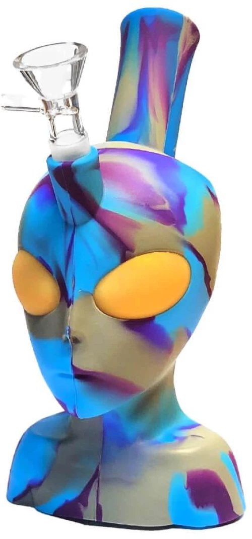 Bong Alien Head Blue 20cm