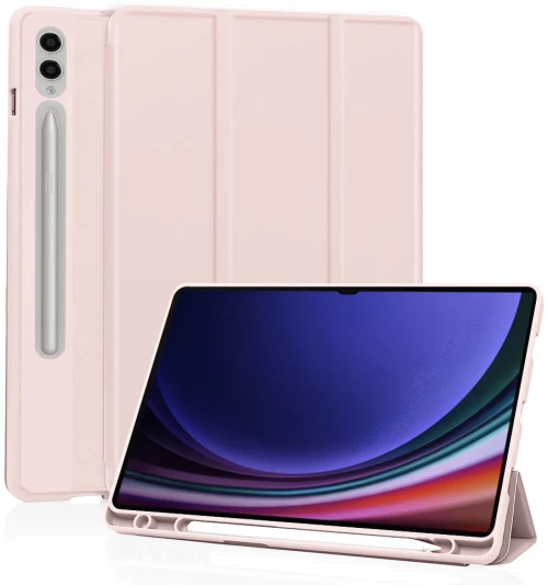 Techsuit - Flex Trifold (with Pencil Holder) - Samsung Galaxy Tab S9 Ultra - Pink