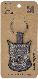 Action Lab Κεντητό Μπρελόκ Σκύλου Cane Corso 4,8x4,3cm