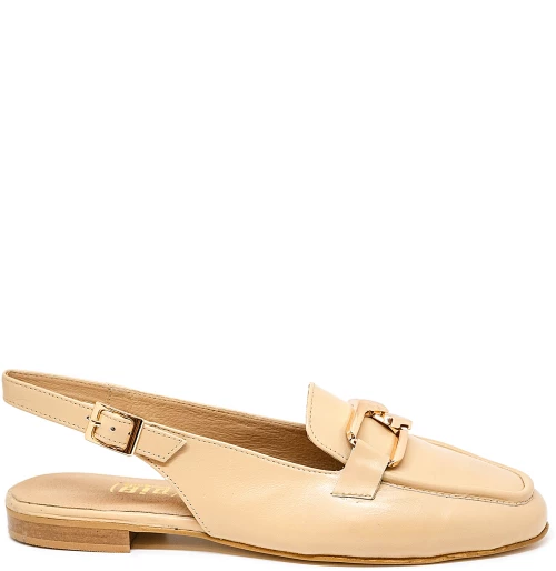 Bigshoes GA1153-13 Δερμάτινη Μπαλαρίνα Μπεζ