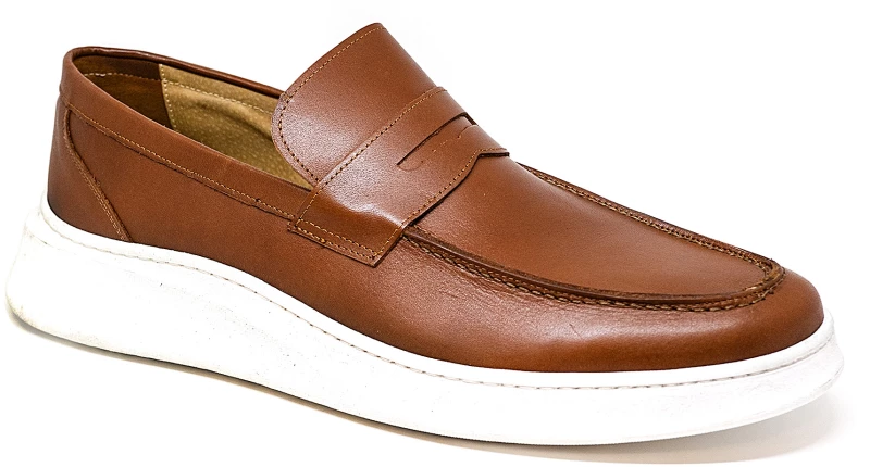 Bigshoes KL32701-09 Δερμάτινο Μοκασίνι Ταμπά