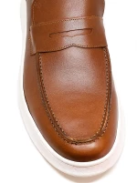 Bigshoes KL32701-09 Δερμάτινο Μοκασίνι Ταμπά