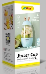 Andowl Q-JU21 Μπλέντερ για Smoothies 0.33lt Γαλάζιο