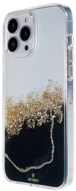 DFANS DESIGN Dual Color Starlight Shining Θήκη Σιλικόνης Apple iPhone 14 Pro Μαύρο