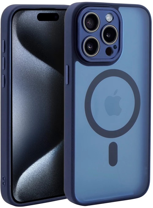 Hybrid Θήκη Σιλικόνης Με Magsafe & Metal Camera Lens Protection iPhone 12 Pro Μπλε