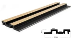 PS PANEL  ΜΕ 3D ΠΗΧΑΚΙΑ F4 RESIDENCE 21/122 mm  NAT.OAK/BLACK NewPlan