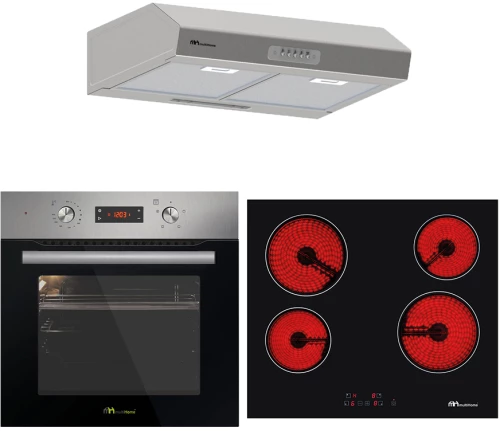 MULTIHOME ΣΕΤ ΦΟΥΡΝΟΣ A6-SF3 (DDT) INOX + ΕΣΤΙΑ ΚΕΡΑΜΙΚΗ V6-04T + ΑΠΟΡΡΟΦΗΤΗΡΑΣ ΕΛΕΥΘΕΡΟΣ MH-6683 INOX 2 ΜΟΤΕΡ MULTIHOME 999-002-75747