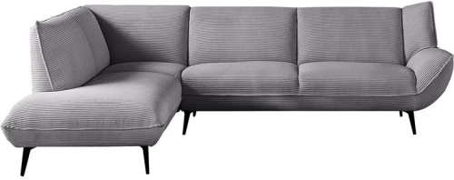 WOODWELL EMERALD Καναπές Σαλονιού Δεξιά Γωνία, Ύφασμα Κοτλέ Γκρι 274x203x88cm H.82cm Ε9419,21