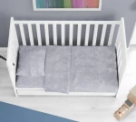 Σετ Σεντόνια Κούνιας (120x160) Premium Shadow 621 Light Grey βαμβακερά Dimcol