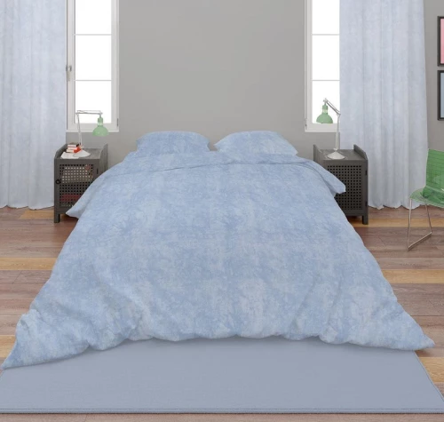 Σετ Σεντόνια King Size (240x270) Premium Shadow 614 Sky Blue βαμβακερά DimCol