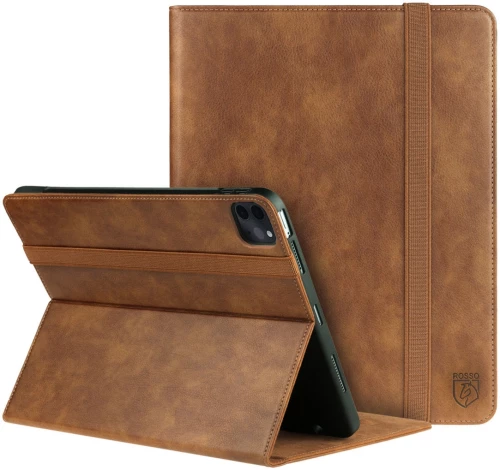 Rosso Element PU Θήκη Apple iPad Pro 12.9" 2022 / 2021 / 2020 / 2018 με Υποδοχή Apple Pencil - Brown (8719246366406)