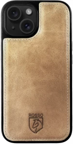 Rosso Elite - MagSafe Δερμάτινη Θήκη / Πορτοφόλι - Apple iPhone 14 - Light Brown (8719246420085)
