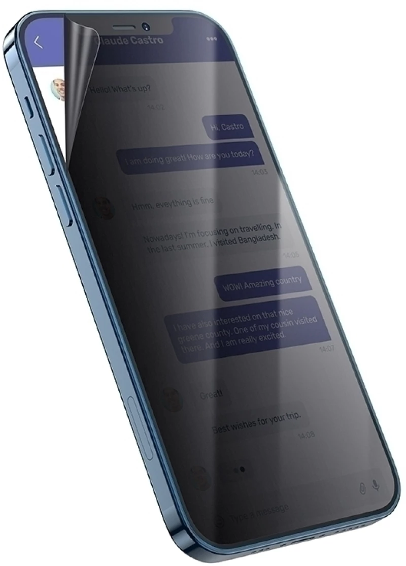 Hoco Hydrogel Pro Privacy Matte Screen Protector - Ματ Μεμβράνη Προστασίας Απορρήτου Οθόνης Realme Narzo 50A Prime - 0.15 mm - Matte (HOCO-FRONT-PRM-027-044)