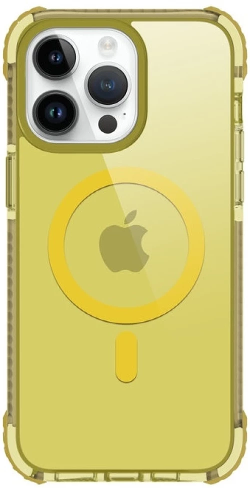 Prodigee Safetee Neo + Mag - Σκληρή Ανθεκτική Ημιδιάφανη Θήκη MagSafe - Apple iPhone 15 Pro Max - Lemon (IPH15P-6.7-NEOM-LMN)