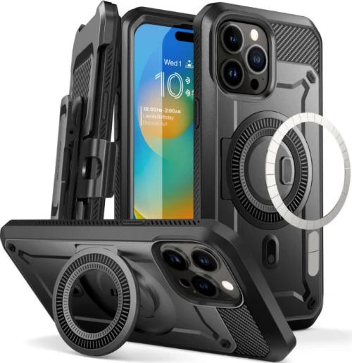 Supcase Unicorn Beetle Pro Mag - Ανθεκτική Θήκη MagSafe - Apple iPhone 15 Pro - Black (843439136724)
