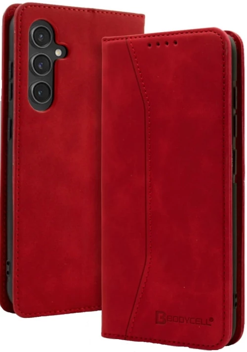 Θήκη Πορτοφόλι - Samsung Galaxy A35 - Bodycell Book Case - Red (5206015072147)