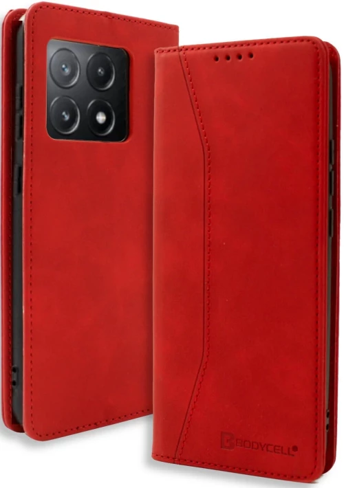 Θήκη Πορτοφόλι - Xiaomi Poco X6 Pro - Bodycell Book Case - Red (5206015074967)