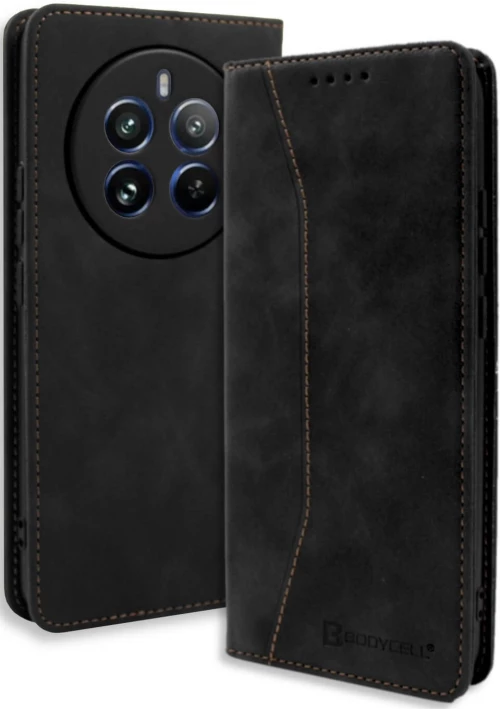 Θήκη Πορτοφόλι - Realme 12 Pro / 12 Pro Plus - Bodycell Book Case - Black (5206015073687)