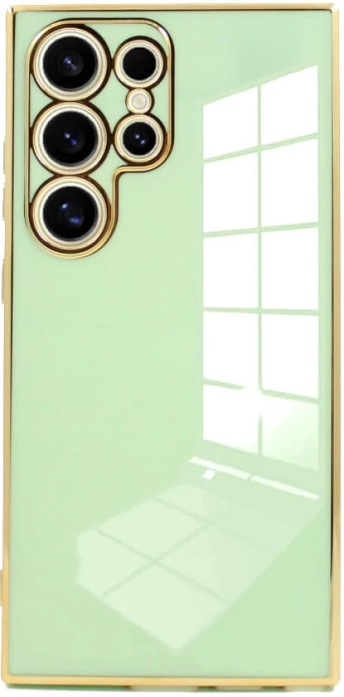 Θήκη Σιλικόνης - Samsung Galaxy S24 Ultra - Bodycell Gold Plated - Mint Green (5206015074240)