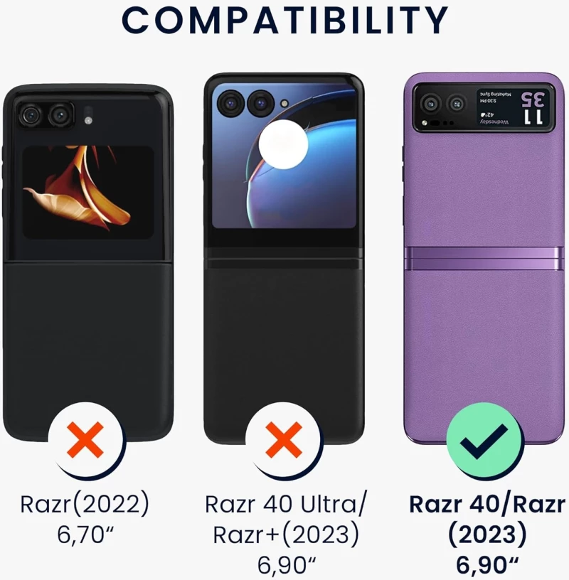 Σκληρή Θήκη - Motorola Razr 40 - KWmobile Two-Part Hardcase - Black (61721.01)