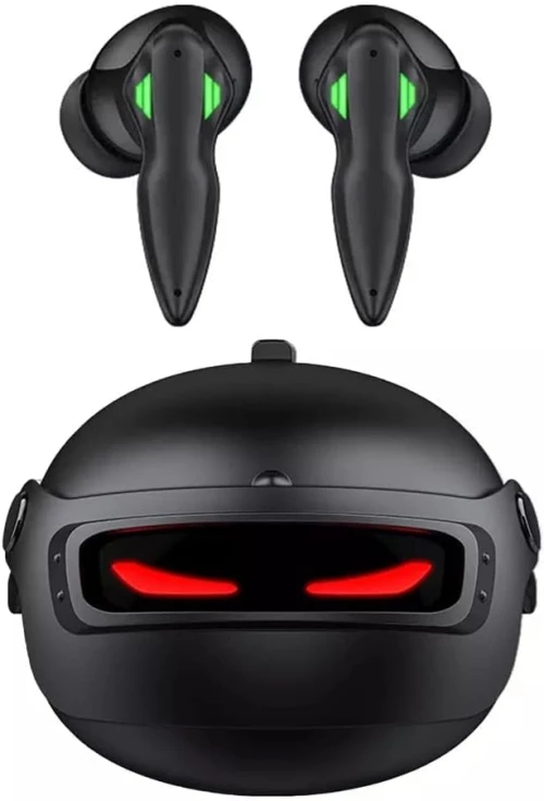 Recci REP-W48 Helmet Pubg Artifact TWS Earbuds - Ασύρματα Ακουστικά Bluetooth με Θήκη Φόρτισης - Black (6955482516072)