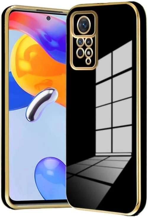 Bodycell Gold Plated - Θήκη Σιλικόνης Xiaomi Redmi Note 11 Pro / Redmi Note 12 Pro 4G - Black (5206015074394)