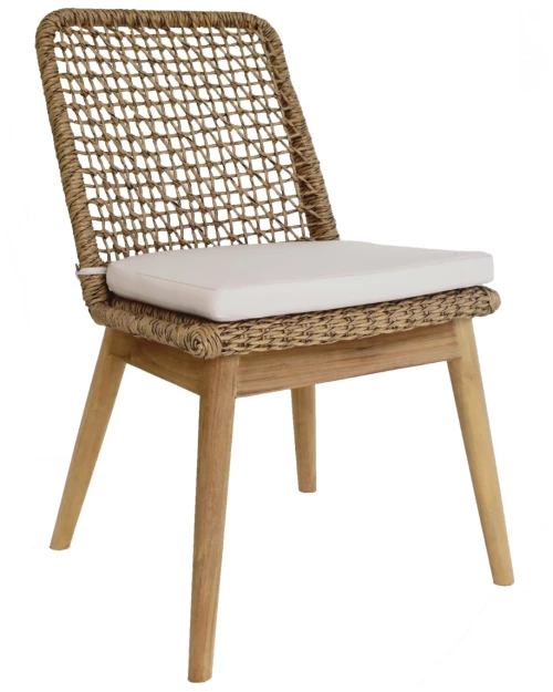 Sofia/Rattan Chair - Αλουμίνιο - 63x58x84 cm