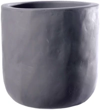Supergreens Γλάστρα Τσιμεντένια Στρογγυλή "StoneCast" Γκρι 38x38x38 εκ.