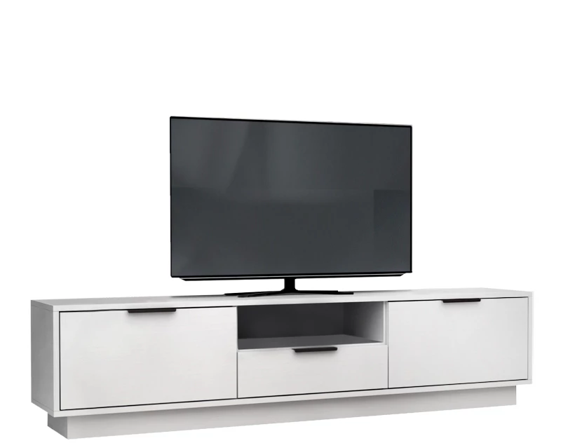 Έπιπλο τηλεόρασης Mensa Megapap χρώμα λευκό 180x35x43cm.