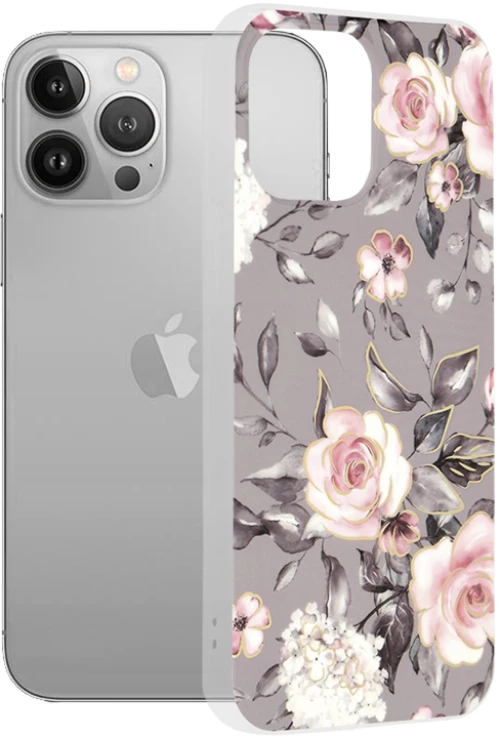 Techsuit - Marble Series - iPhone 13 Pro Max - Bloom of Ruth Gray