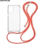 Θήκη Σιλικόνης με Κορδόνι Sonique Armor Clear Samsung Galaxy A25 5G Κοραλλί