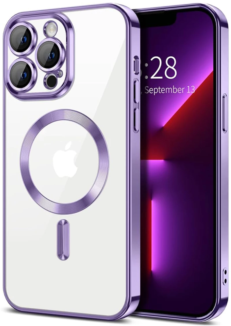 Techsuit - Luxury Crystal MagSafe - iPhone 13 Pro - Light Purple