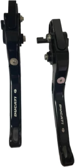 ΜΑΝΕΤΕΣ DUCATI ST2 98'-03' ΣΠΑΣΤΕΣ ΡΥΘΜΙΖΟΜΕΝΕΣ ΜΑΥΡΕΣ ΜΕ ΛΟΓΟΤΥΠΟ DUCATI