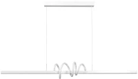 Κρεμαστό φωτιστικό LED 40W 3CCT (by switch on base) σε μαύρο χρώμα D:120cm (6075-WH)