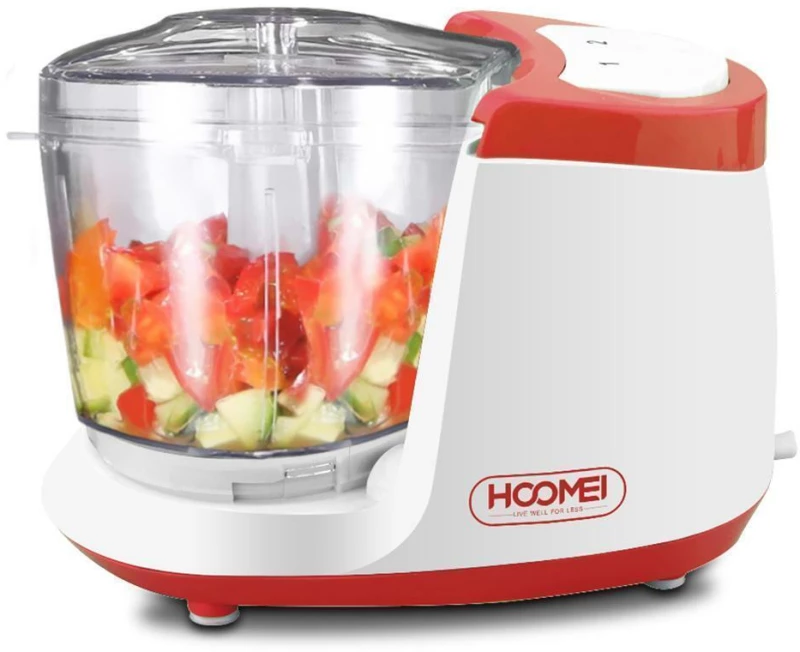 Hoomei HM-6270R Πολυκόπτης Multi 250W με Δοχείο 400ml σε Κόκκινο Χρώμα