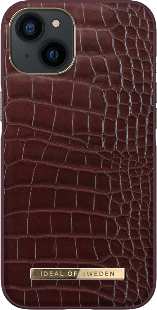 Ideal of Sweden iPhone 14 & 13 Back cover case Scarlet Croco - Fashion Case - Scarlet