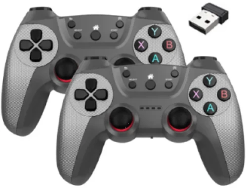 Σετ Ασύρματα Gamepad 2.4G 2 τμχ Ασημί