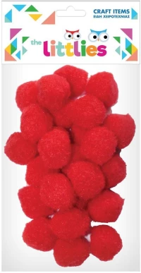 Pompons The Littlies 25mm Κόκκινο