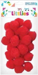 Pompons The Littlies 25mm Κόκκινο