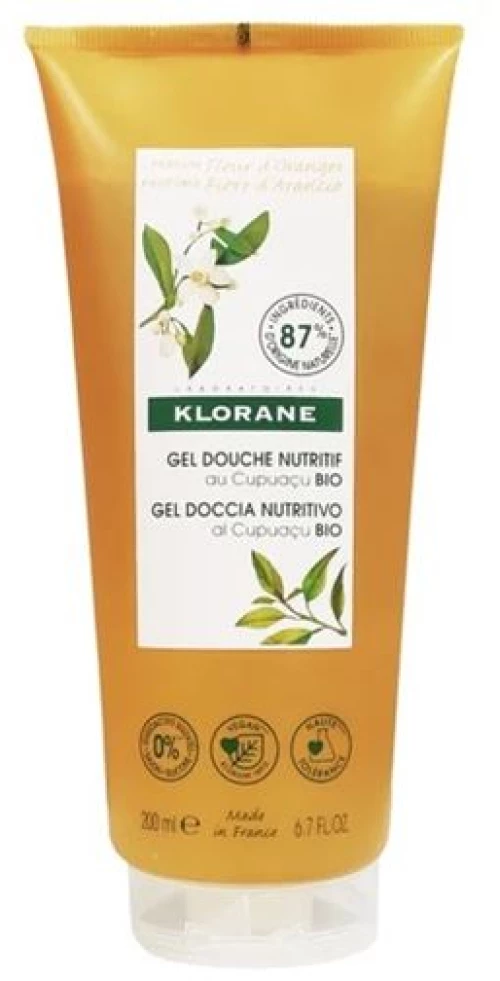 Klorane Gel Douche Fleur d' Oranger Κρεμώδες Αφρόλουτρο Μελιού Πορτοκαλιάς, 200ml