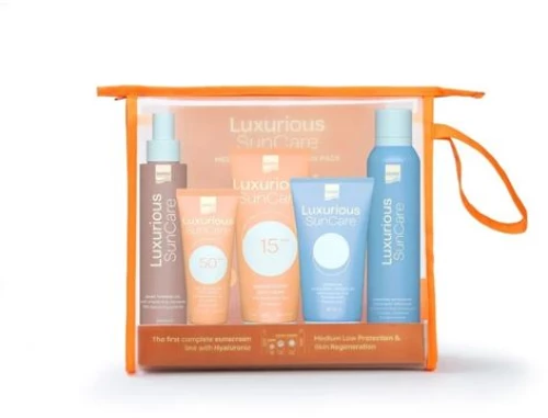 Intermed Promo Luxurious Sun Body SPF15 (200ml) Face SPF50 (75ml) Oil SPF6, Mist & After Sun 5τμχ