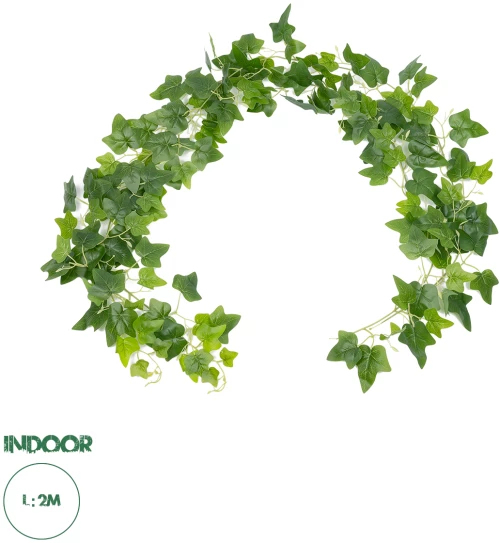 GloboStar® Artificial Garden ENGLISH IVY GARLAND 21146 Τεχνητή Διακοσμητική Αγγλική Γιρλάντα  200cm Σετ 2 τεμαχίων