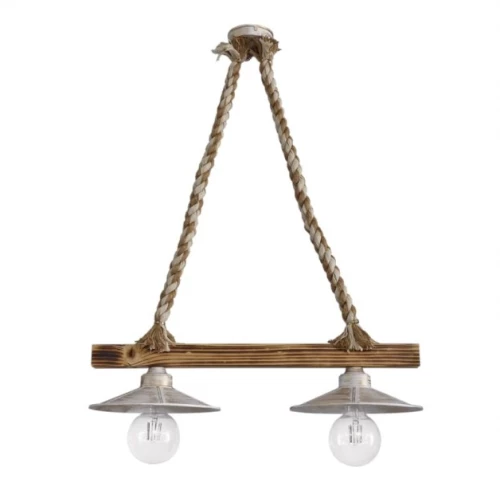 Κρεμαστό Φωτιστικό Οροφής MIX-150 RAGA 2L MIX-ROPE WH-BR 31-1128 Heronia 31-1128 Μπρονζέ