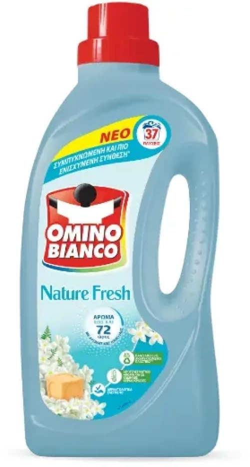 OMINO BIANCO Υγρό Απορρυπαντικό με Αφρό Μασσαλίας Nature Fresh 37μεζ