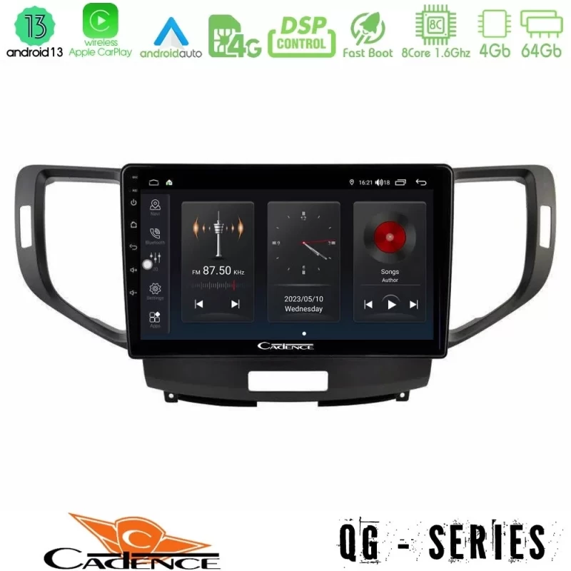 Cadence QG Series 8Core Android13 4+64GB Honda Accord 2008-2015 Navigation Multimedia Tablet 9" U-QG-HD1013