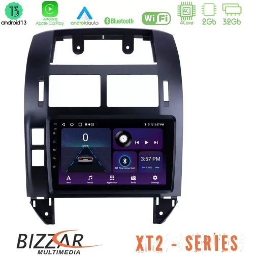 Bizzar XT2 Series 4Core Android13 2+32GB VW Polo 2002-2009 Navigation Multimedia Tablet 9" U-XT2-VW1229
